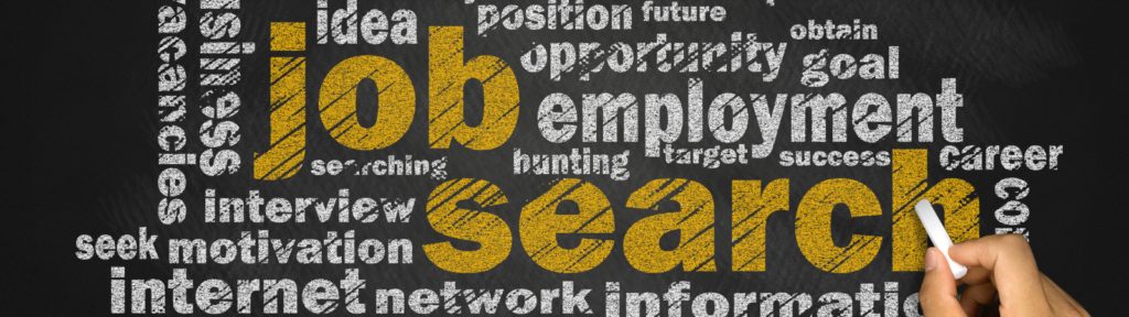 Word Cloud highlighting the words job search