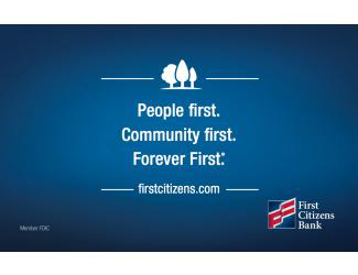 FCB Ad. Reads: People First. Community First. Forever First.