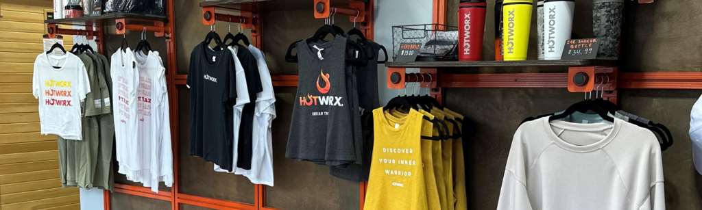 Products with Hotworx Logo on them