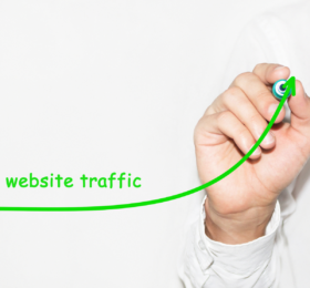 "website traffic" with an up arrow