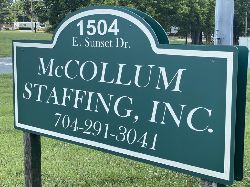 McCollum Staffing Sign